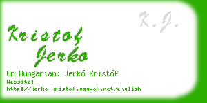 kristof jerko business card