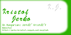 kristof jerko business card